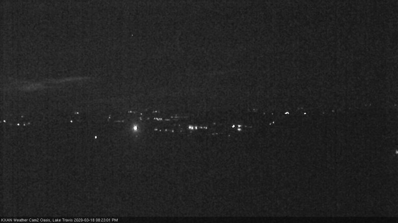 Lake Travis webcam, March 18, 2020 8:25 PM CT