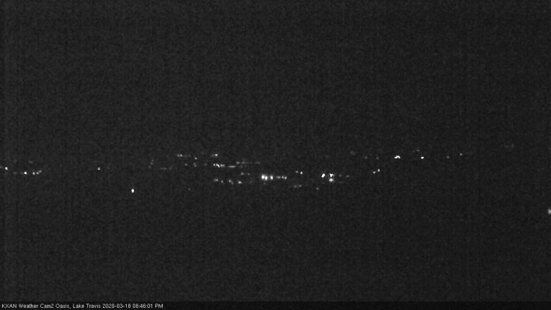 Lake Travis webcam, March 18, 2020 8:45 PM CT