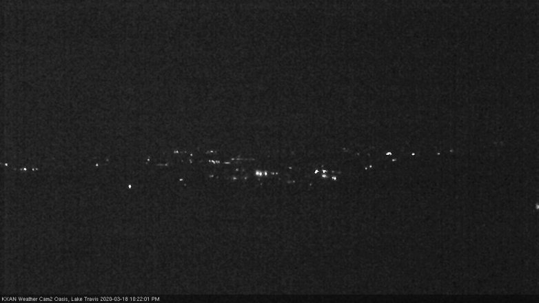 Lake Travis webcam, March 18, 2020 10:25 PM CT
