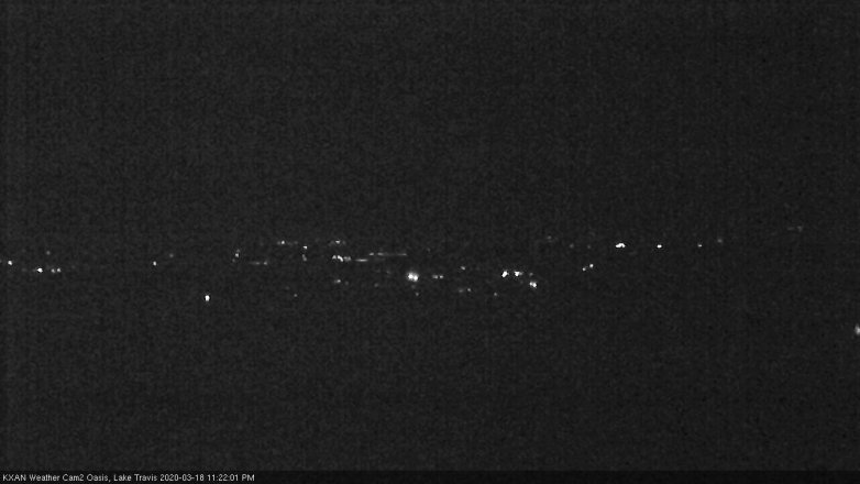 Lake Travis webcam, March 18, 2020 11:25 PM CT