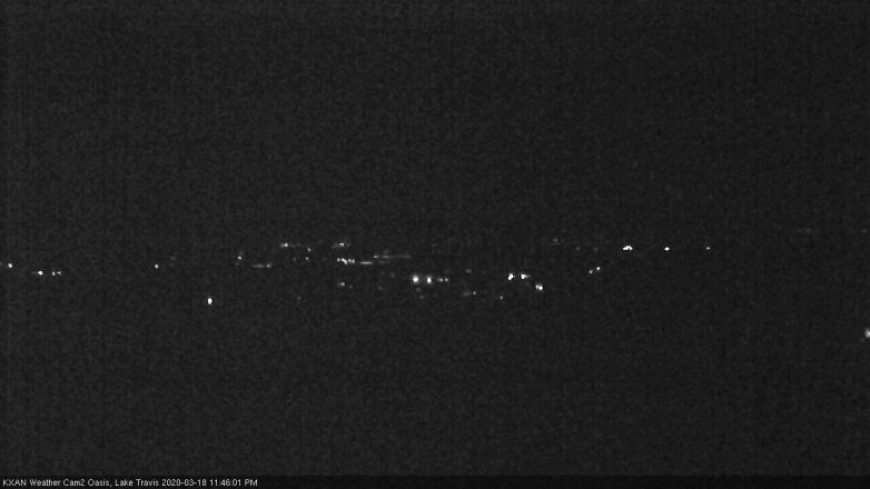 Lake Travis webcam, March 18, 2020 11:45 PM CT