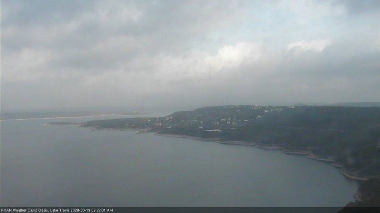 Lake Travis webcam, March 19, 2020 9:25 AM CT