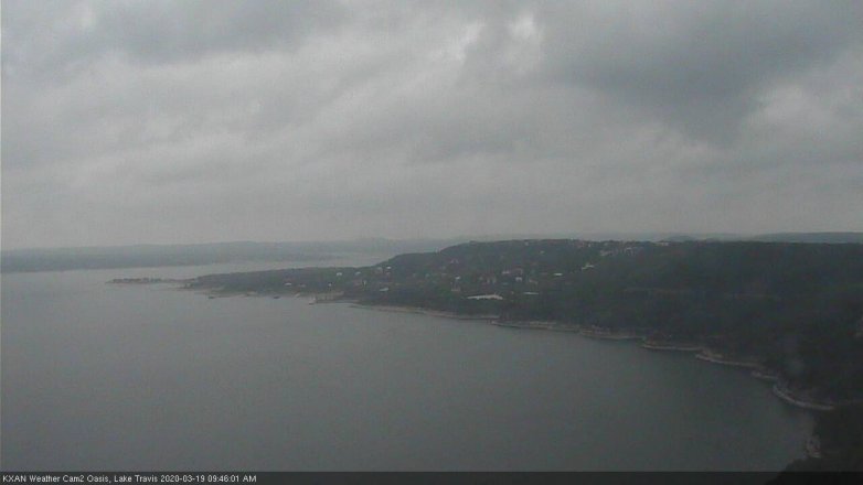 Lake Travis webcam, March 19, 2020 9:45 AM CT