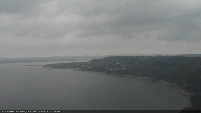 Lake Travis webcam, March 19, 2020 10:00 AM CT