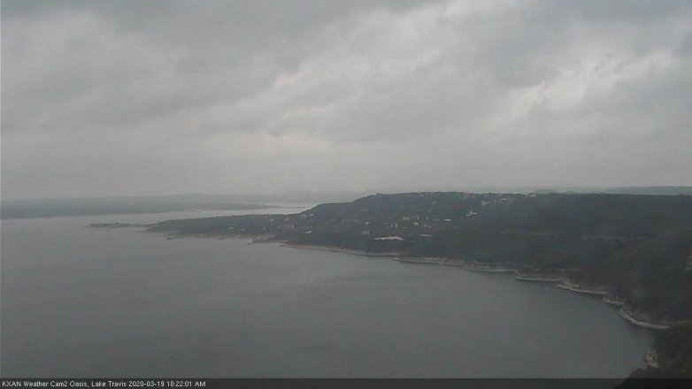 Lake Travis webcam, March 19, 2020 10:25 AM CT