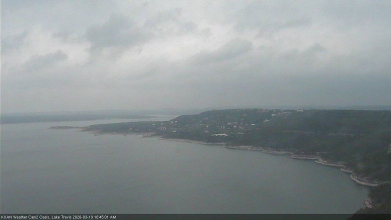 Lake Travis webcam, March 19, 2020 10:45 AM CT