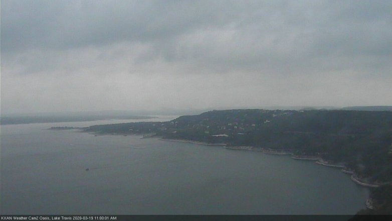 Lake Travis webcam, March 19, 2020 11:00 AM CT