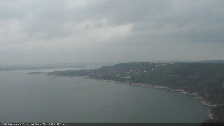 Lake Travis webcam, March 19, 2020 11:25 AM CT