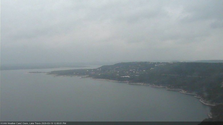 Lake Travis webcam, March 19, 2020 12:00 PM CT
