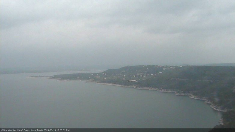 Lake Travis webcam, March 19, 2020 12:25 PM CT