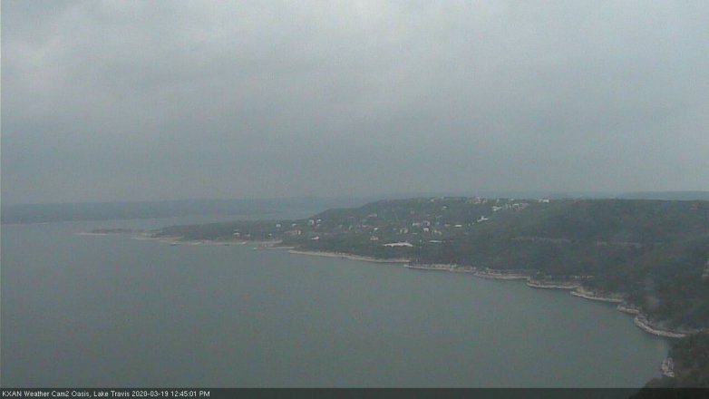 Lake Travis webcam, March 19, 2020 12:45 PM CT