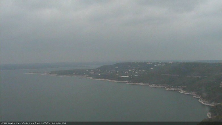Lake Travis webcam, March 19, 2020 1:00 PM CT