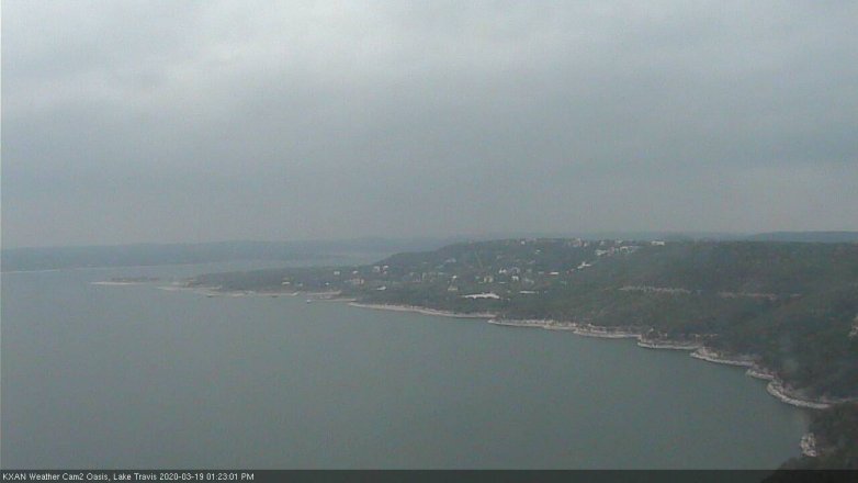 Lake Travis webcam, March 19, 2020 1:25 PM CT