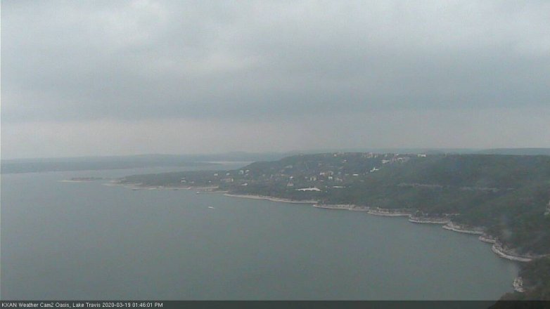 Lake Travis webcam, March 19, 2020 1:45 PM CT