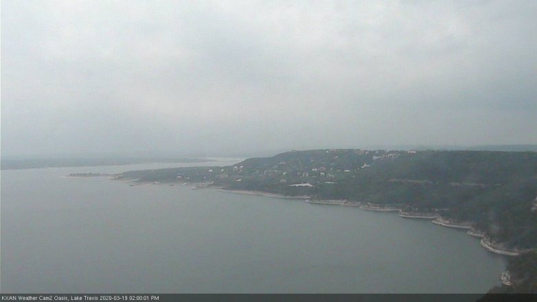 Lake Travis webcam, March 19, 2020 2:00 PM CT