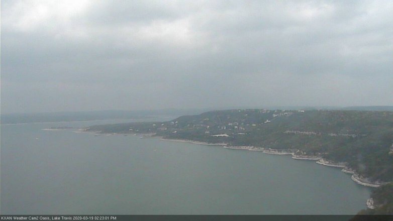 Lake Travis webcam, March 19, 2020 2:25 PM CT