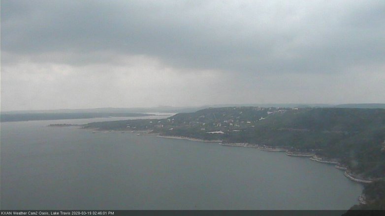 Lake Travis webcam, March 19, 2020 2:45 PM CT
