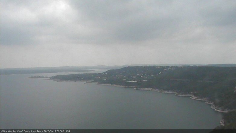 Lake Travis webcam, March 19, 2020 3:00 PM CT