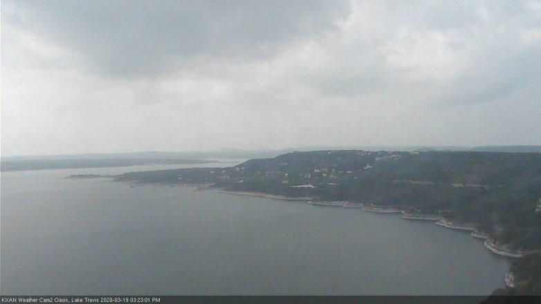 Lake Travis webcam, March 19, 2020 3:25 PM CT