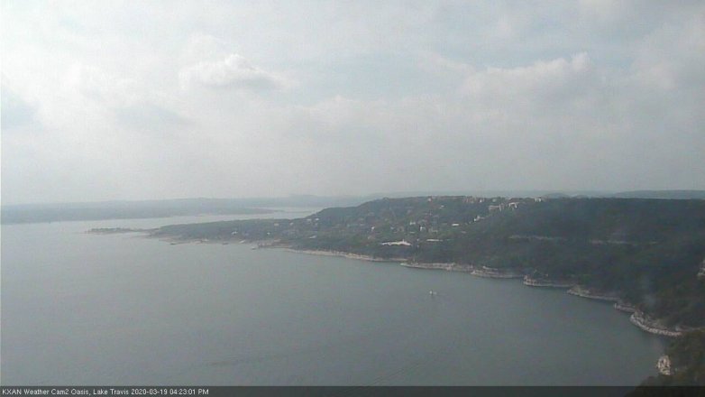 Lake Travis webcam, March 19, 2020 4:25 PM CT