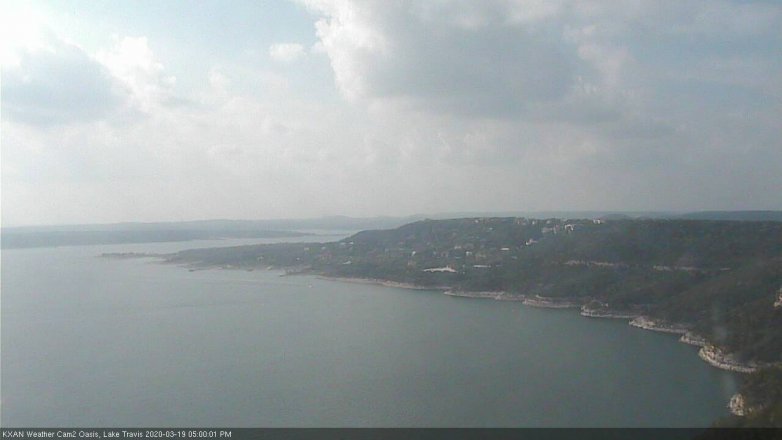 Lake Travis webcam, March 19, 2020 5:00 PM CT