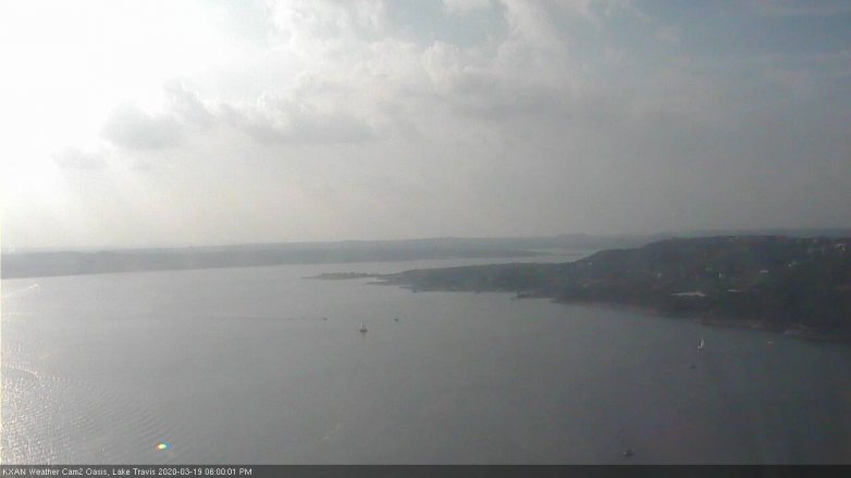 Lake Travis webcam, March 19, 2020 6:00 PM CT