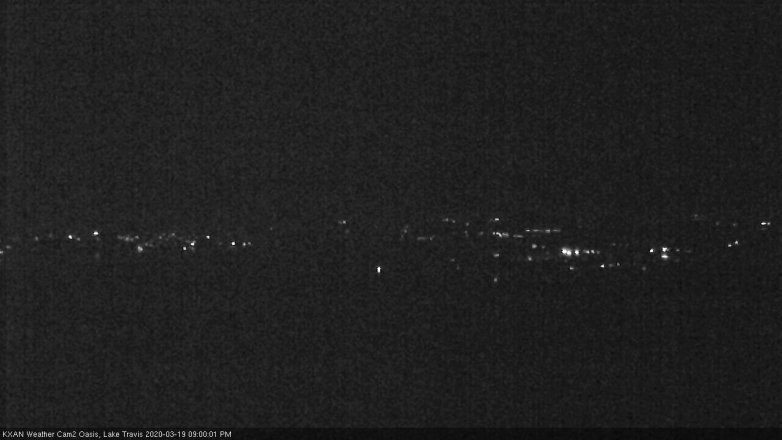Lake Travis webcam, March 19, 2020 9:00 PM CT