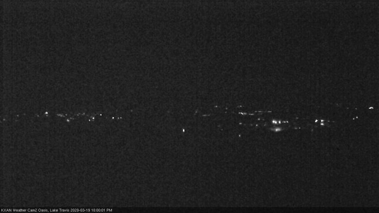 Lake Travis webcam, March 19, 2020 10:00 PM CT