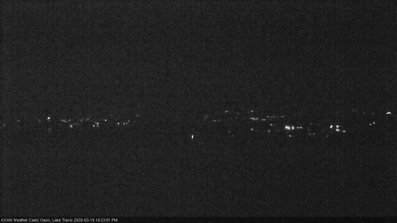 Lake Travis webcam, March 19, 2020 10:25 PM CT