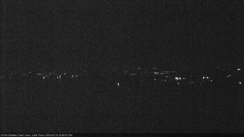 Lake Travis webcam, March 19, 2020 10:45 PM CT