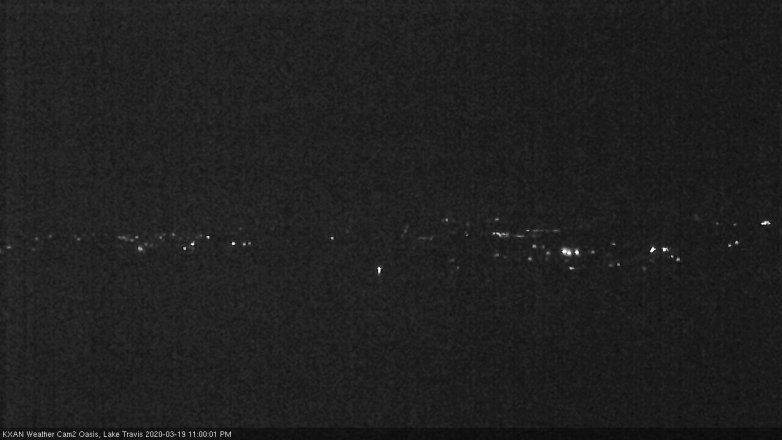 Lake Travis webcam, March 19, 2020 11:00 PM CT