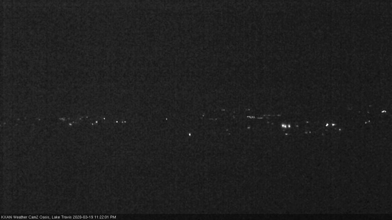 Lake Travis webcam, March 19, 2020 11:25 PM CT