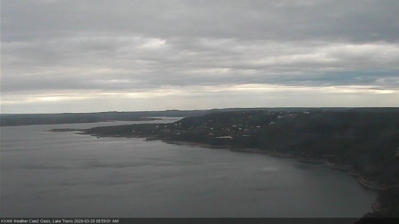 Lake Travis webcam, March 20, 2020 9:00 AM CT