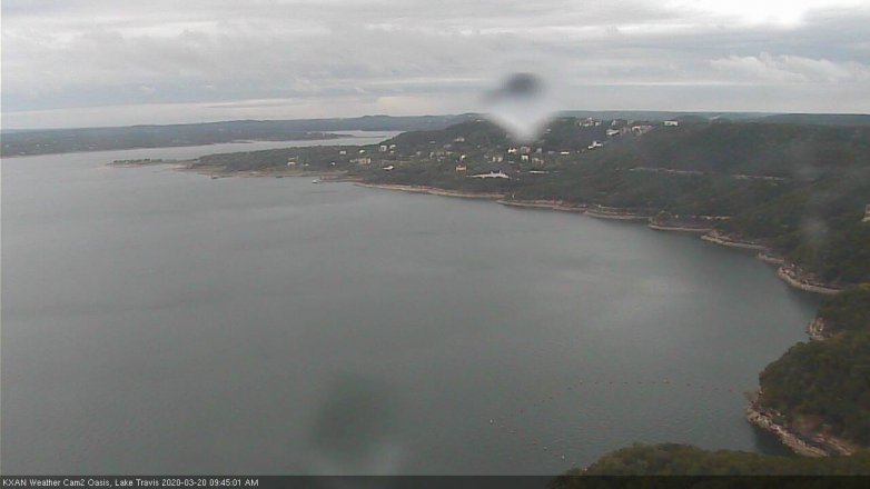 Lake Travis webcam, March 20, 2020 9:45 AM CT
