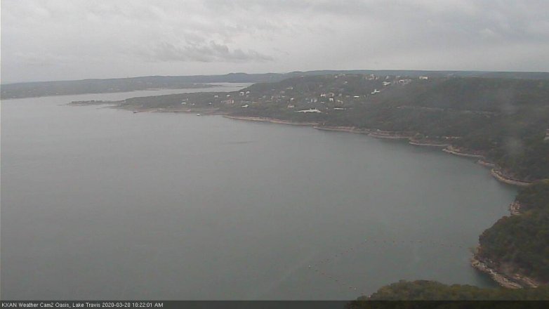 Lake Travis webcam, March 20, 2020 10:25 AM CT