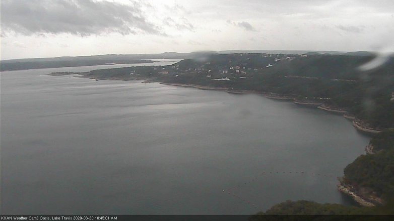 Lake Travis webcam, March 20, 2020 10:45 AM CT