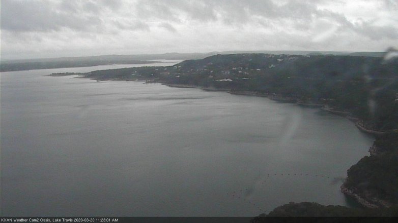 Lake Travis webcam, March 20, 2020 11:25 AM CT