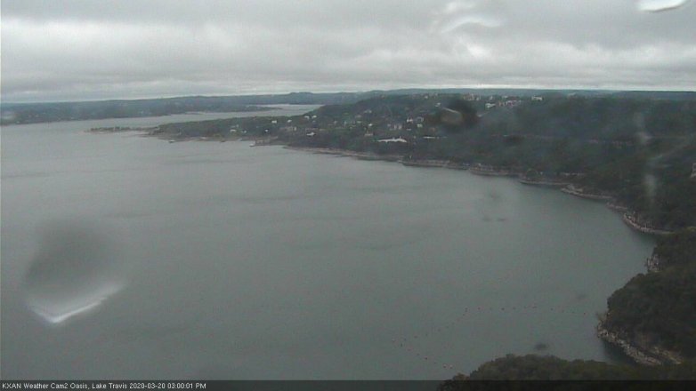 Lake Travis webcam, March 20, 2020 3:00 PM CT