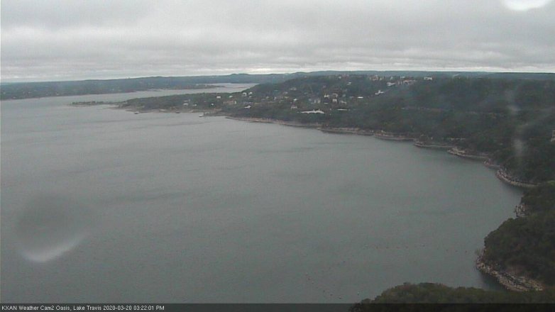 Lake Travis webcam, March 20, 2020 3:25 PM CT