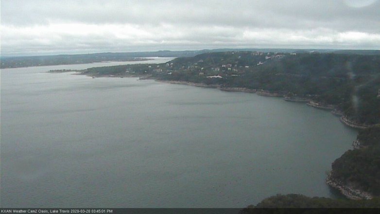 Lake Travis webcam, March 20, 2020 3:45 PM CT