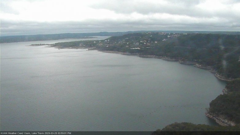 Lake Travis webcam, March 20, 2020 4:00 PM CT