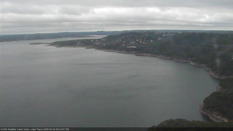 Lake Travis webcam, March 20, 2020 4:25 PM CT