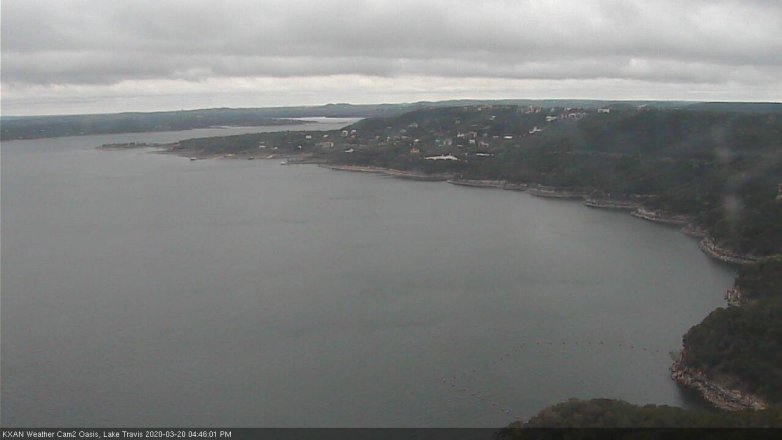 Lake Travis webcam, March 20, 2020 4:45 PM CT