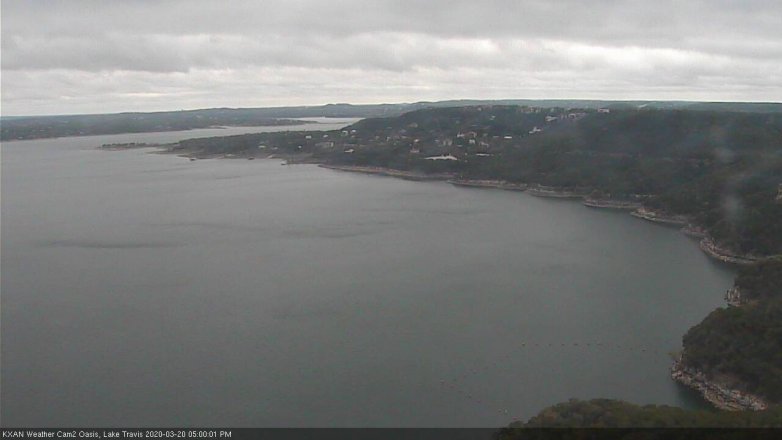 Lake Travis webcam, March 20, 2020 5:00 PM CT