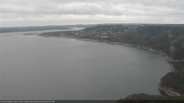 Lake Travis webcam, March 20, 2020 5:25 PM CT