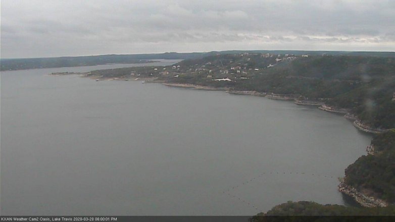 Lake Travis webcam, March 20, 2020 6:00 PM CT