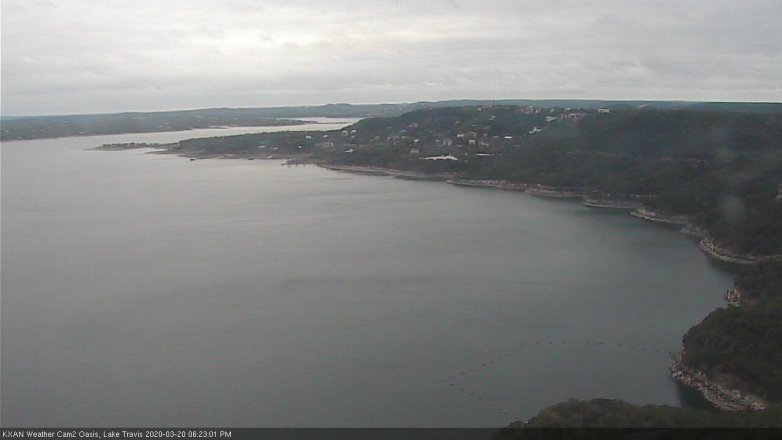 Lake Travis webcam, March 20, 2020 6:25 PM CT