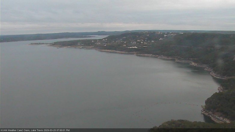 Lake Travis webcam, March 20, 2020 7:00 PM CT