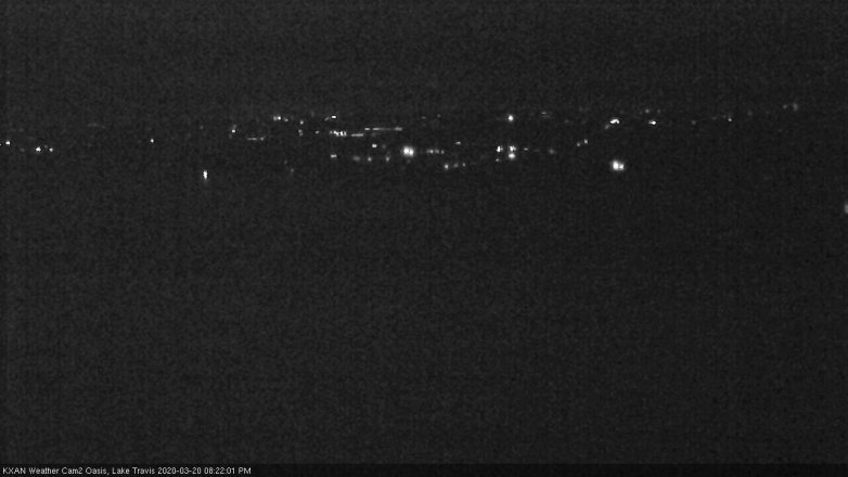 Lake Travis webcam, March 20, 2020 8:25 PM CT