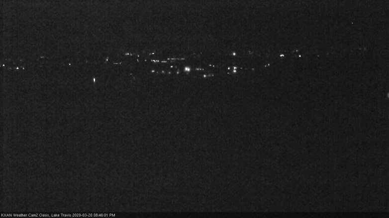 Lake Travis webcam, March 20, 2020 8:45 PM CT
